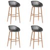 vidaXL Ensemble de bar 5 pcs Noir et gris