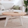 vidaXL Dessus de table &Oslash;90x2,5 cm rond bois massif de h&ecirc;tre