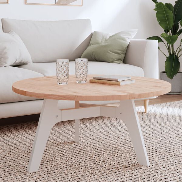 vidaXL Dessus de table &Oslash;90x2,5 cm rond bois massif de h&ecirc;tre