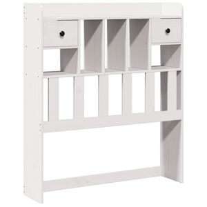 vidaXL T&ecirc;te de lit avec rangement blanc 75 cm bois massif de pin