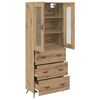 vidaXL Buffet avec &eacute;tag&egrave;re 2 pcs Ch&ecirc;ne artisanal Bois d'ing&eacute;nierie