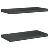 vidaXL &Eacute;tag&egrave;res murales 2 pcs 50x23,5 cm noir acier inoxydable