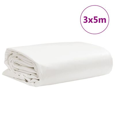 vidaXL Bâche blanc 3x5 m 650 g/m²