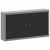 vidaXL Armoire &agrave; outils avec &eacute;tag&egrave;re Noir et gris 100 x 20 x 55 cm
