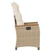 vidaXL Chaise de jardin inclinable Beige et cr&egrave;me 64 x 57,5 x 112 cm