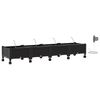 vidaXL Porte-plante de jardin avec irrigation et roues 4 pc Noir PP
