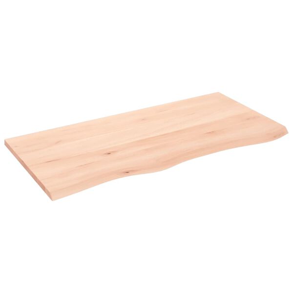 vidaXL Comptoir de salle de bain 100x50x2 cm bois massif non trait&eacute;