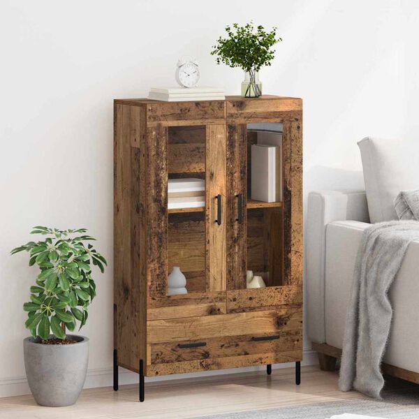 vidaXL Haut Armoire avec tiroir Corona Bois Ancien 69,5 x 31 x 115 cm