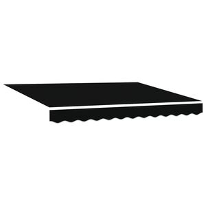 vidaXL Auvent Rétractable Noir 300 x 250 cm Tissu et Aluminium