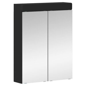 vidaXL Amoire de salle de bain avec miroir avec &eacute;tag&egrave;re TULUM Noir