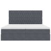vidaXL Lit de Rangement avec matelas Gris fonc&eacute; 180 x 200 cm Velours