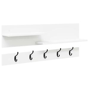vidaXL Porte-manteau mural Blanc 90 x 15 x 36 cm Bois d'ing&eacute;nierie