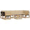 vidaXL Ensemble de canap&eacute;s d'ext&eacute;rieur 8 pc Blanc et Beige