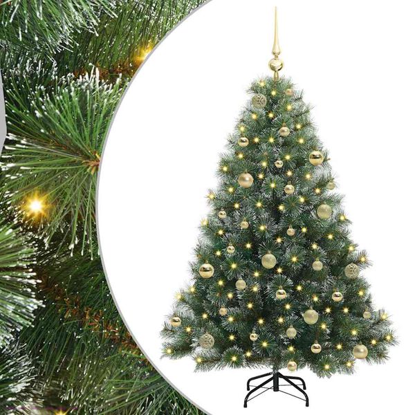 vidaXL Sapin de No&euml;l artificiel avec 150 LED Vert 150 cm PE et PVC