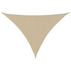 vidaXL Voile de parasol tissu oxford triangulaire 3,5x3,5x4,9 m beige