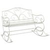 vidaXL Banc de jardin Blanc antique Acier