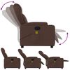 vidaXL Fauteuil de massage inclinable Marron Similicuir