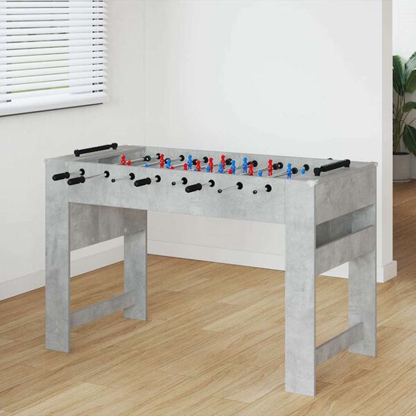 vidaXL Table de Foosball Gris B&eacute;ton 125 x 60,5 x 80 cm