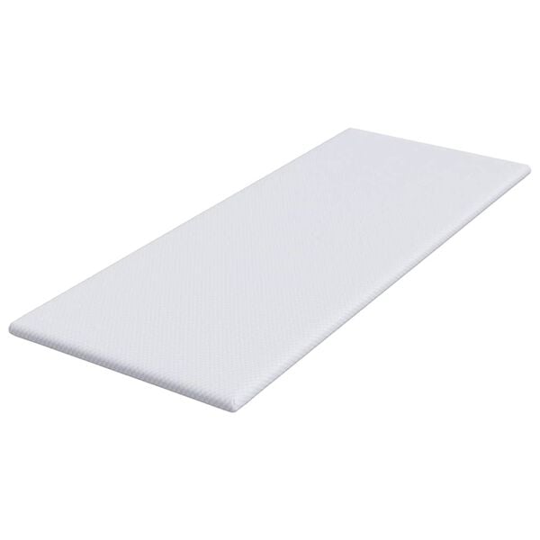 vidaXL Surmatelas Blanc 80 x 200 cm Tissu Jacquard