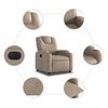 vidaXL Fauteuil inclinable électrique Cappuccino Similicuir
