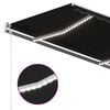 vidaXL Auvent automatique capteur de vent et LED 400x350 cm Anthracite