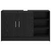 vidaXL Cabinet de salle de bain avec porte Ch&ecirc;ne noir 90 x 29 x 55 cm