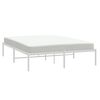 vidaXL Cadre de lit métal sans matelas blanc 160x200 cm