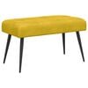 vidaXL Banc avec capitonnage bouton Jaune 80 x 40 x 46 cm Velours