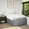 vidaXL Sommier &agrave; lattes de lit avec matelas Gris clair 120x200cm Tissu