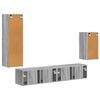 vidaXL Ensemble meuble TV 4 pcs Gris Sonoma Bois d'ing&eacute;nierie