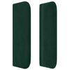vidaXL T&ecirc;te de lit avec oreilles Vert fonc&eacute; 83x16x78/88 cm Velours