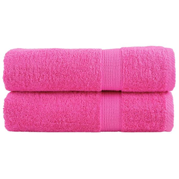 vidaXL Serviettes de douche de qualit&eacute; sup&eacute;rieure SOLUND 2 pcs rose