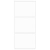 vidaXL Porte coulissante blanc 90x205 cm verre trempé aluminium