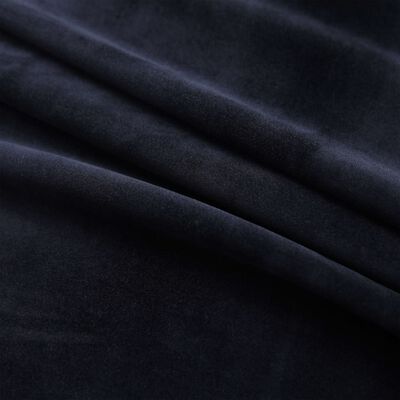 vidaXL Rideaux occultants avec anneaux 2 pcs Velours Noir 140x245 cm