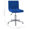 vidaXL Chaise pivotante de bureau Bleu Velours