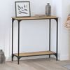 vidaXL Table console avec &eacute;tag&egrave;re ch&ecirc;ne artisanal 75 x 30.5 x 75 cm