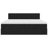 vidaXL Lit de Rangement avec matelas avec stockage Noir 100 x 200 cm