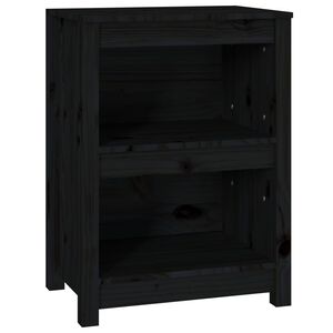 vidaXL Biblioth&egrave;que Noir 50x35x68 cm Bois de pin massif