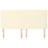 vidaXL T&ecirc;te de lit Cr&egrave;me 200x5x118/128 cm Similicuir