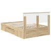 vidaXL Cadre de lit Ch&ecirc;ne Sonoma 137 x 203 cm Bois d'ing&eacute;nierie