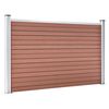 vidaXL Cl&ocirc;ture de jardin WPC 872x106 cm Marron
