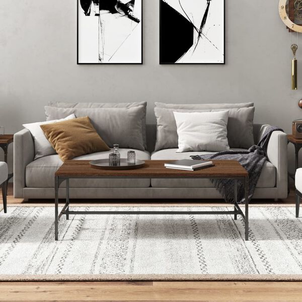 vidaXL Table basse Ch&ecirc;ne marron 80x50x35 cm Bois d'ing&eacute;nierie