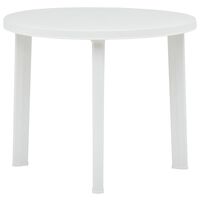 vidaXL Table de jardin Blanc 89 cm Plastique