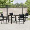 vidaXL Ensemble de salle &agrave; manger pour jardin 5 pcs Noir