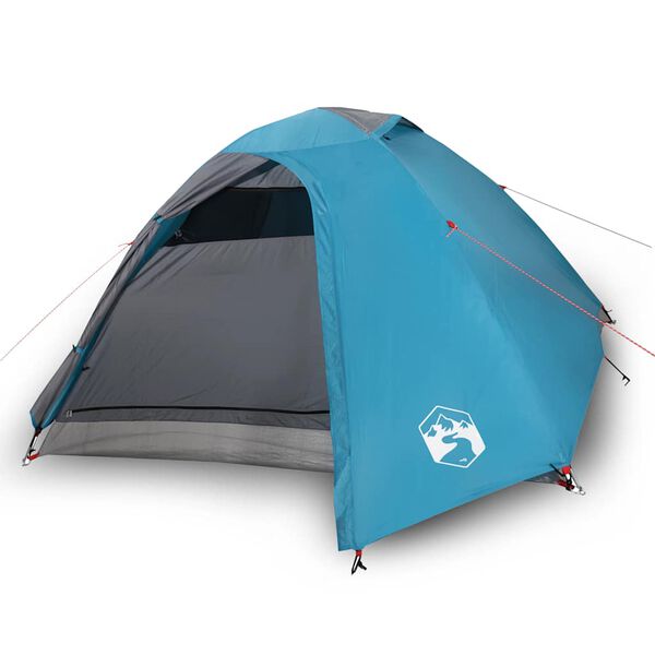 vidaXL Tente de camping à dôme 4 personnes bleu imperméable