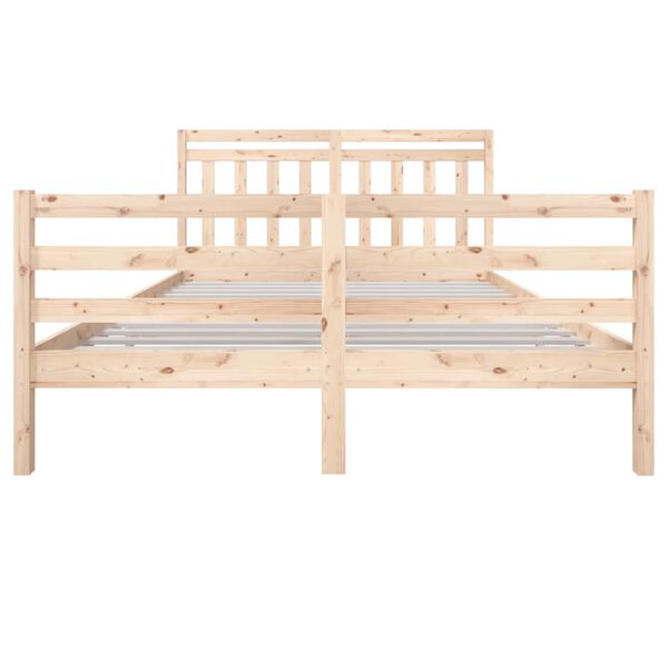 vidaXL Cadre de lit sans matelas bois massif 160x200 cm