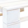vidaXL Pouf palette de jardin Bois de pin impr&eacute;gn&eacute; de blanc