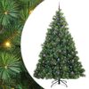 vidaXL Sapin de No&euml;l artificiel avec 300 LED Vert 240 cm PE et PVC