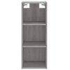 vidaXL Buffet haut Sonoma gris 34,5x34x180 cm Bois d'ing&eacute;nierie