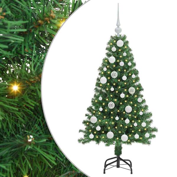 vidaXL Sapin de No&euml;l artificiel Vert 120 cm PVC, Acier et Plastique